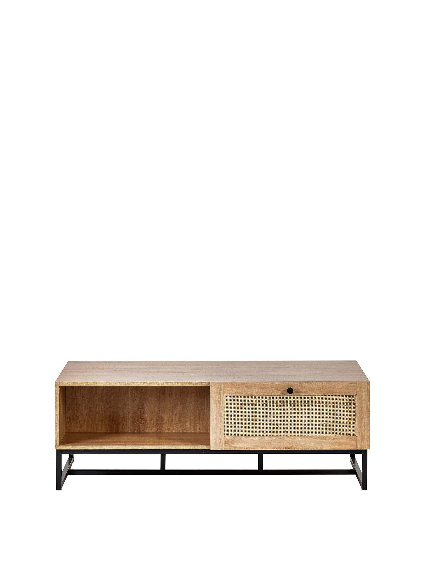 Product photograph of Julian Bowen Padstow Storage Coffee Table - Oak from very.co.uk