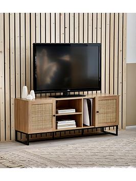 Product photograph of Julian Bowen Padstow Tv Unit - Fits Up To 55 Inch Tv - Oak from very.co.uk