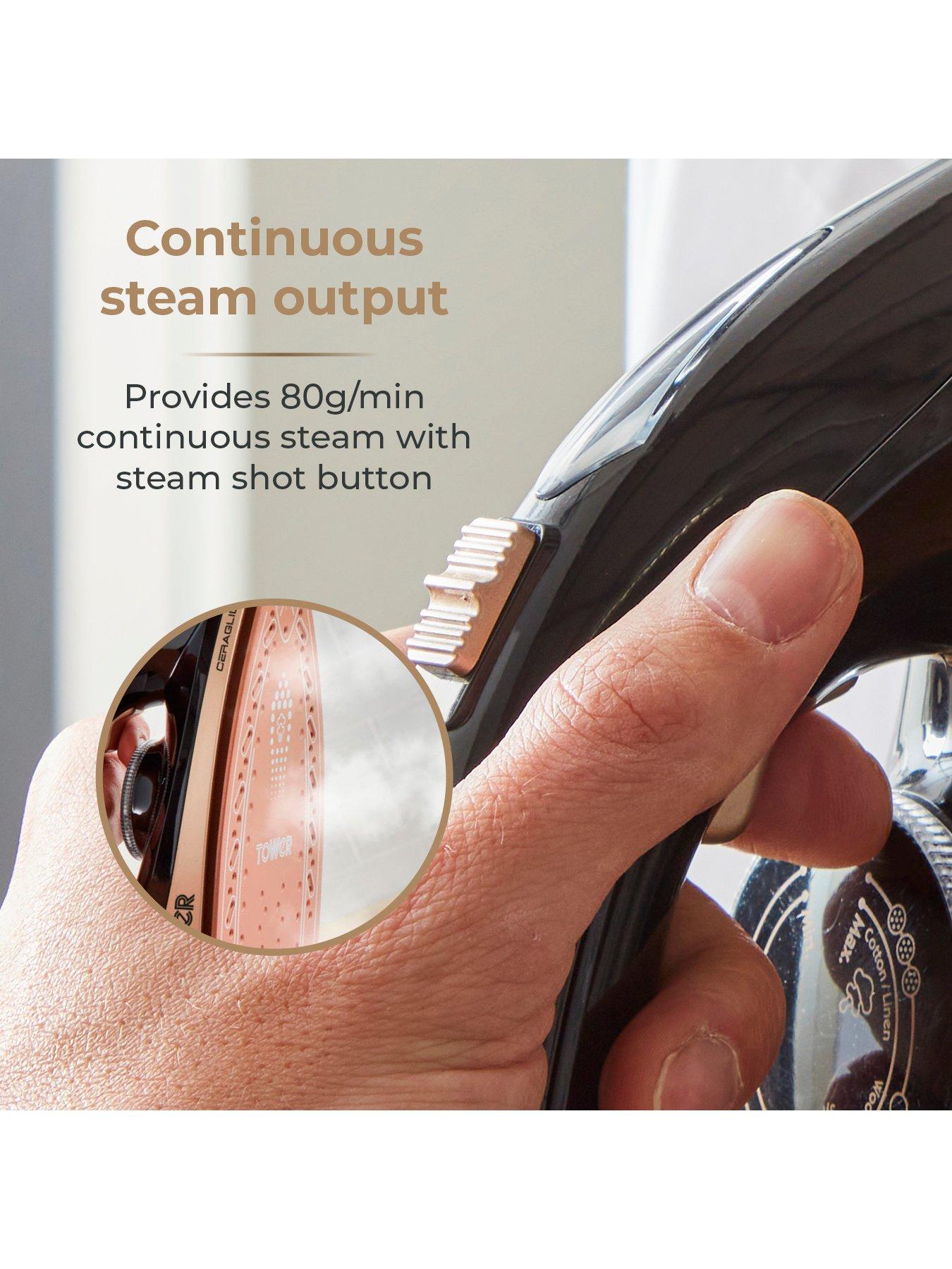 Image 6 of 6 of Tower Ceraglide&nbsp;Steam Generator Iron 2700W&nbsp;- Black/Gold