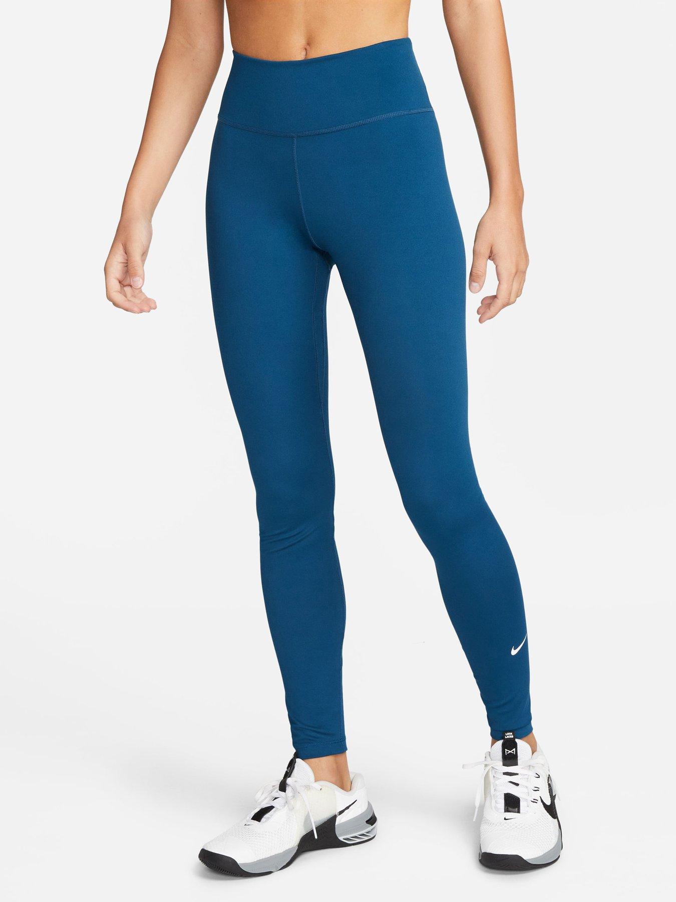 Nike One Dri-FIT Leggings - Blue/White