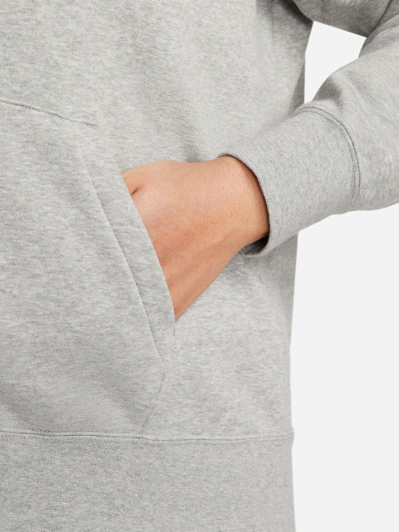 Nike Curve Club Fleece Zip Through Hoodie - Grey | Very.co.uk