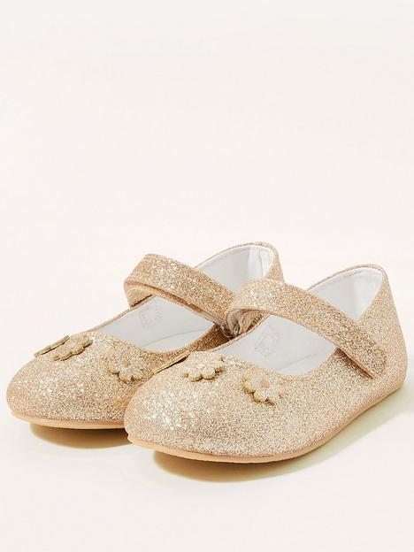 monsoon-baby-girls-glitter-flower-strap-walker-shoes-gold