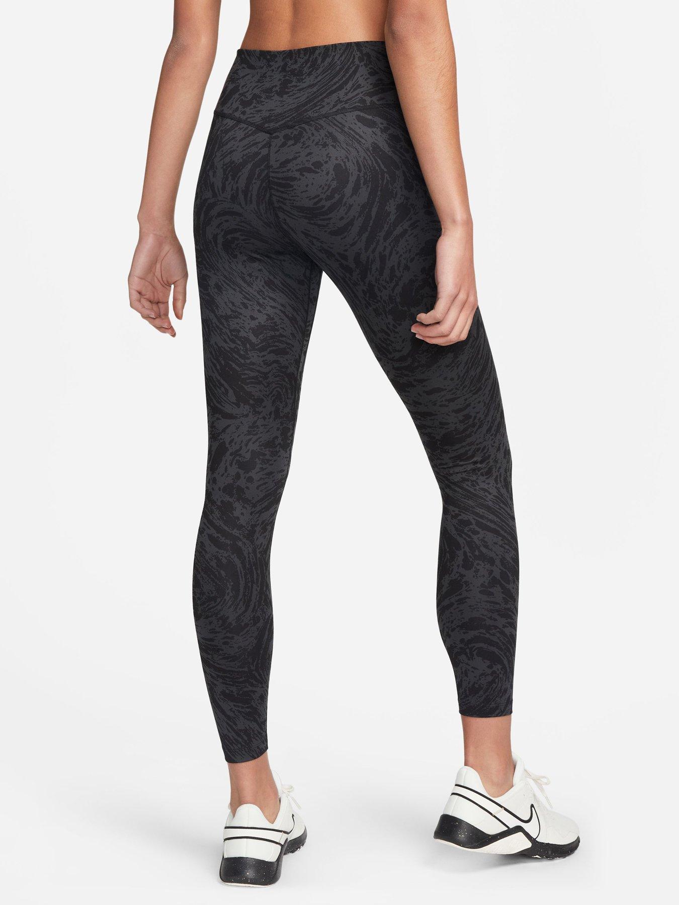 Nike Women's One Dri Fit Capri Legging - BLACK/WHITE