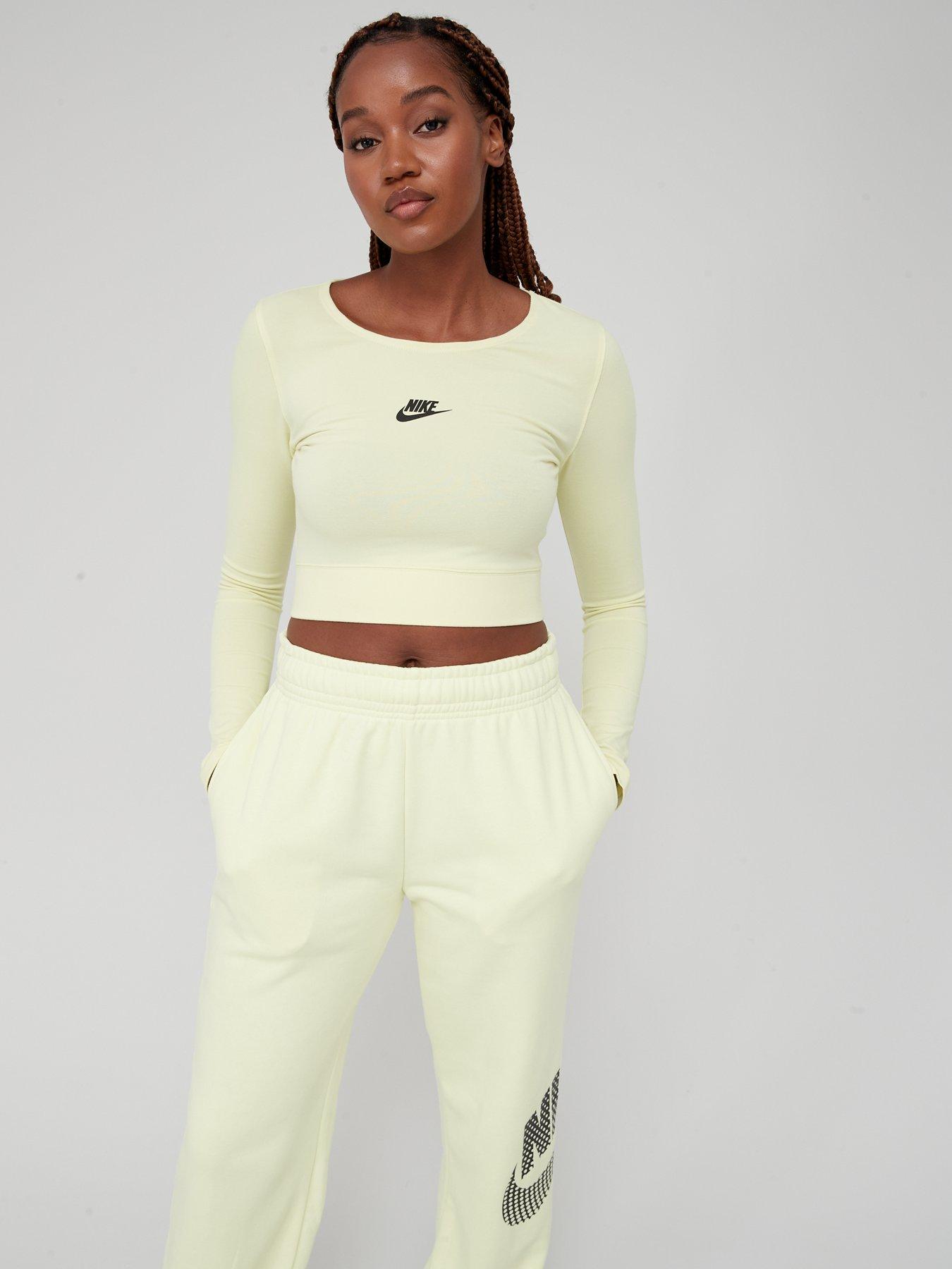 Khaki Long Sleeve Crop Sports Top