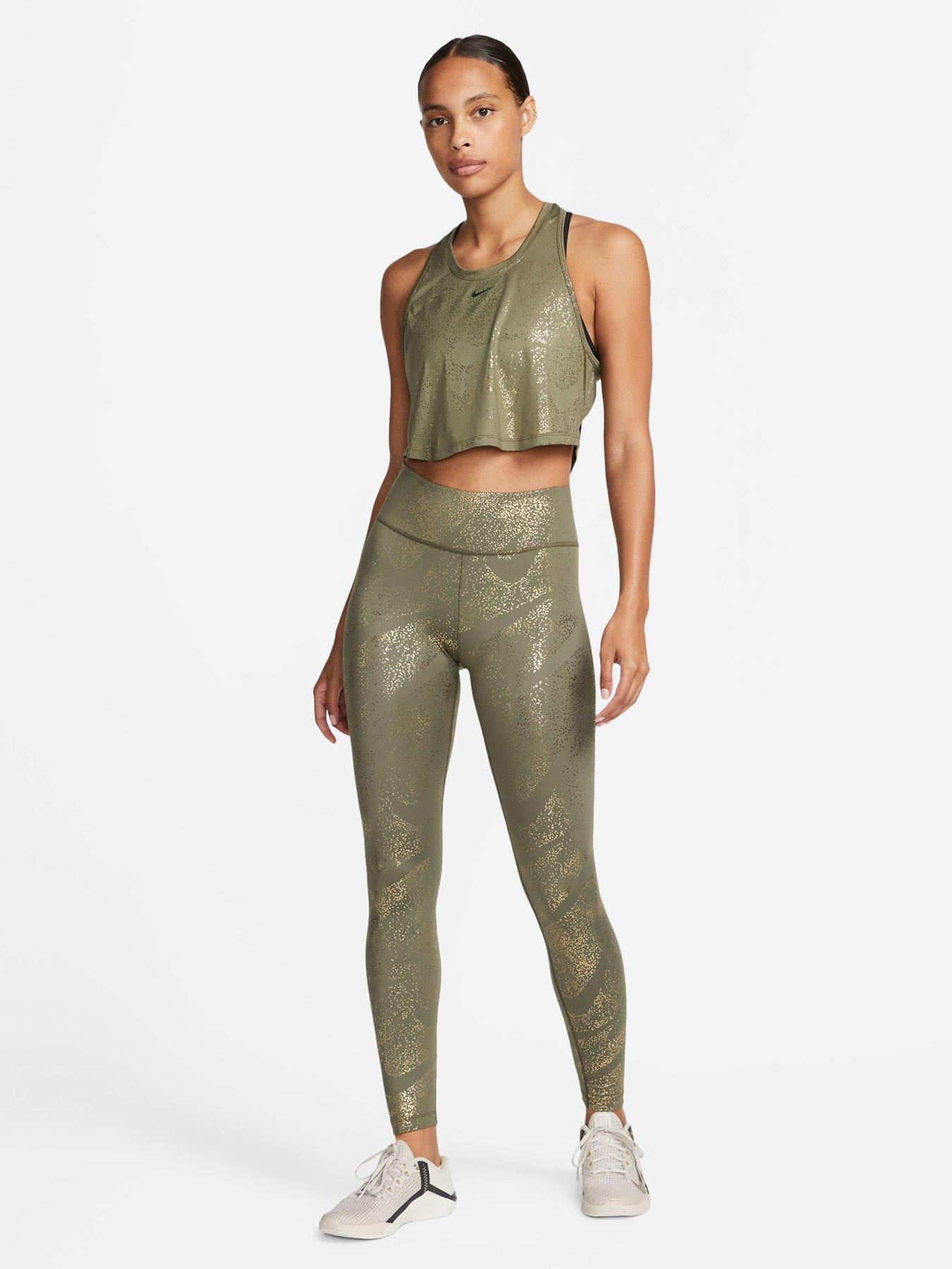 Nike One Legging - Green/Gold