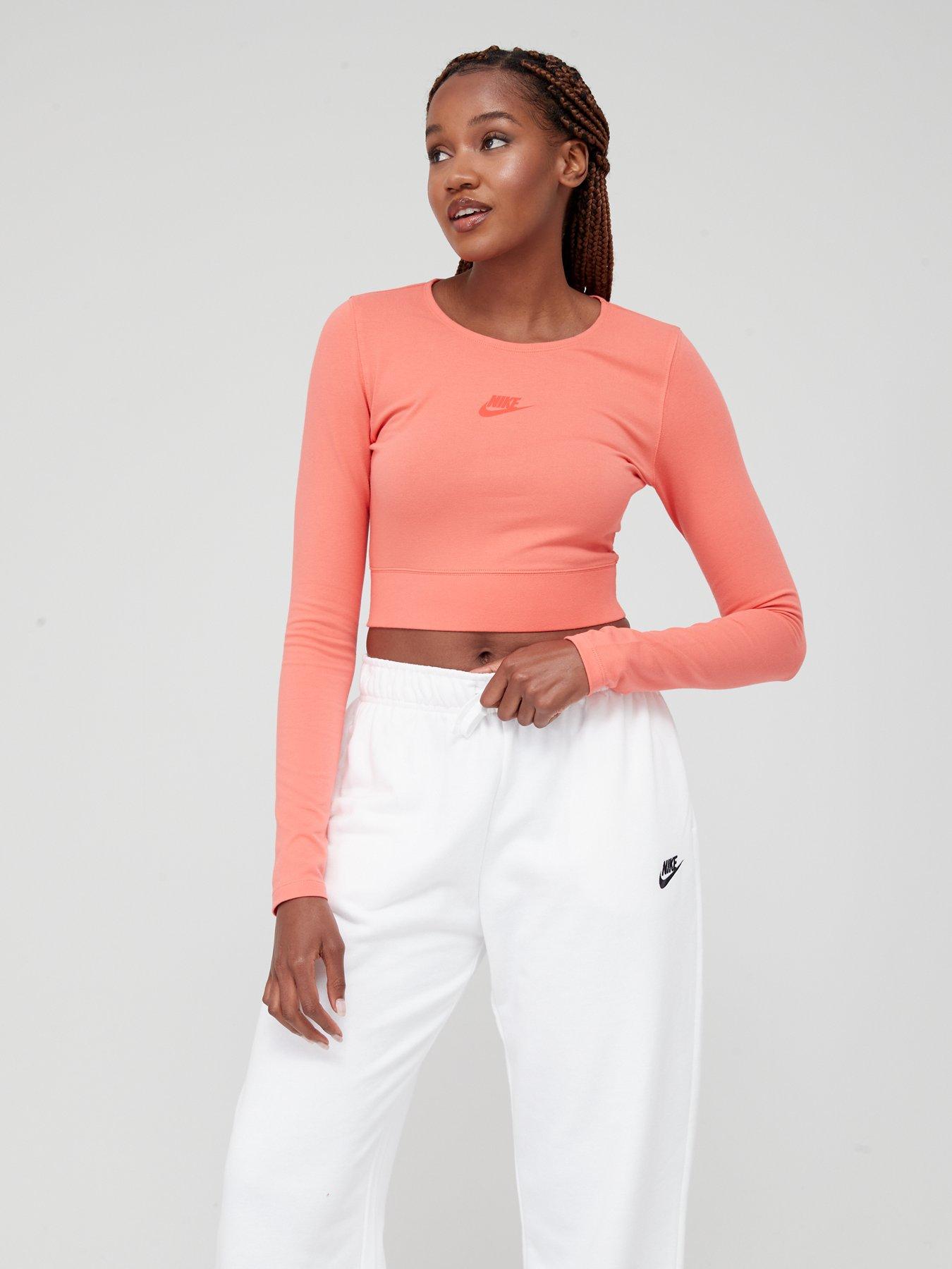 Nike air long deals sleeve crop top