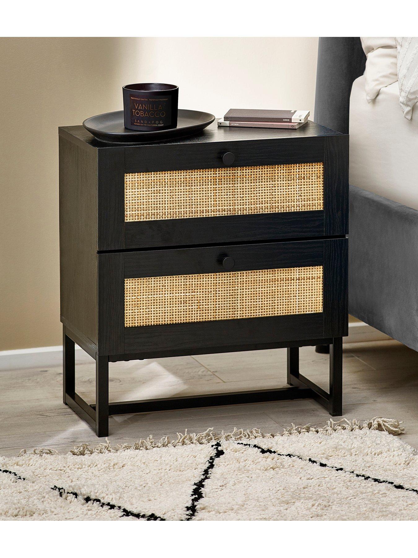 Product photograph of Julian Bowen Padstow 2 Drawer Bedside Table from very.co.uk