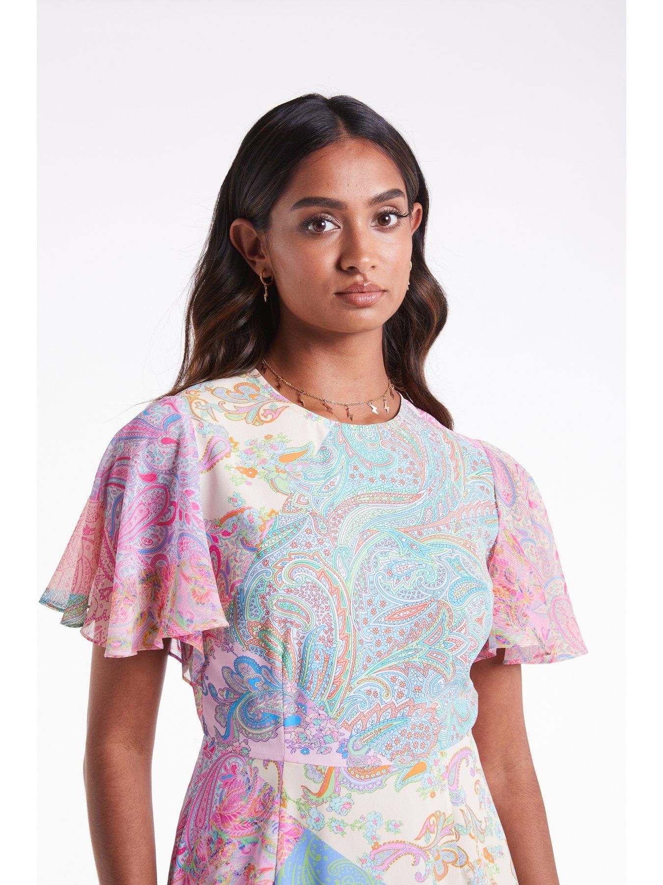 Never Fully Dressed Mix Paisley Hayley Dress - Multi | very.co.uk