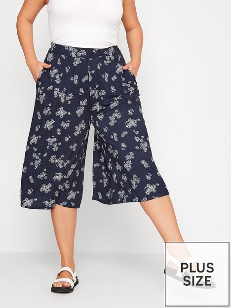 yours-daisy-floral-culotte-blue
