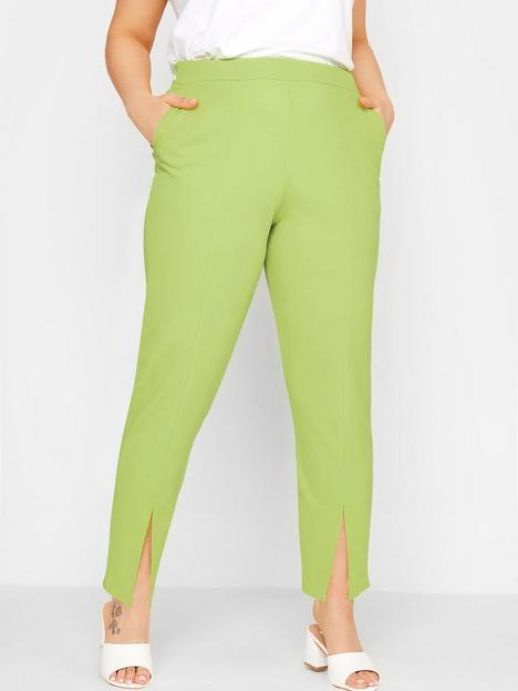 yours-split-tapered-trouser-lime-green-punch