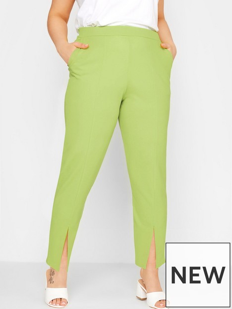 yours-yours-split-tapered-trouser-lime-green-punch