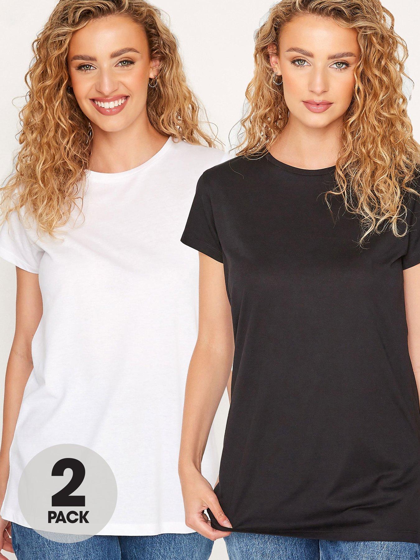 undefined 2 Pack Tee Black And White