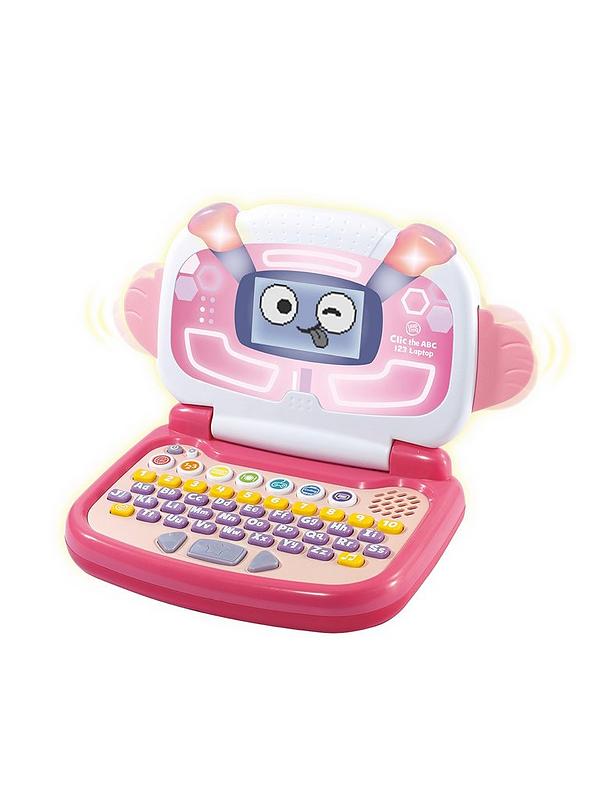 Image 1 of 6 of LeapFrog Clic the ABC 123 Laptop Pink