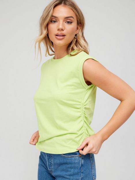 v-by-very-ruched-detail-sleeveless-t-shirt-limenbsp