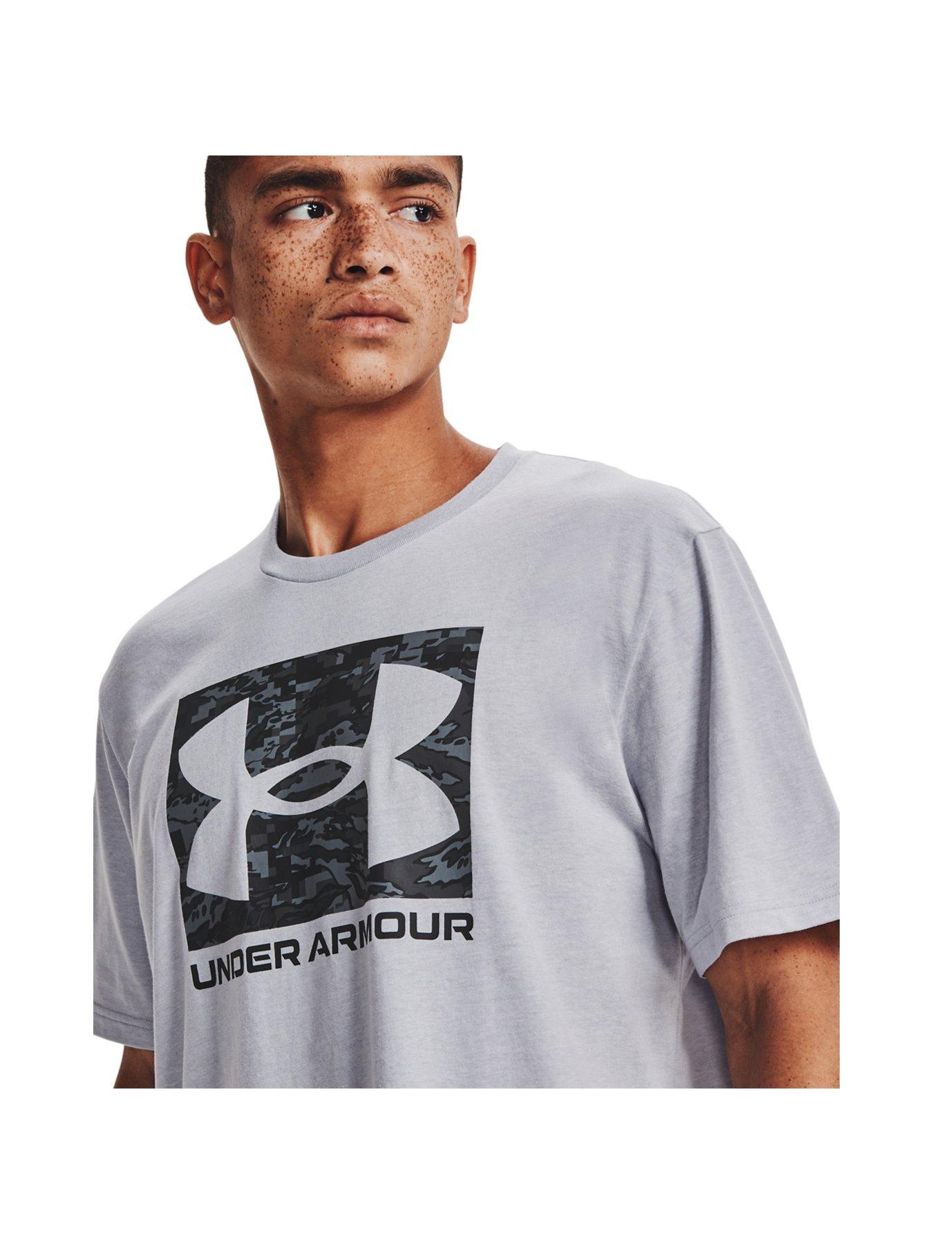 Image 4 of 4 of UNDER ARMOUR Training ABC Camo Boxed Logo Short Sleeve T-Shirt - Grey
