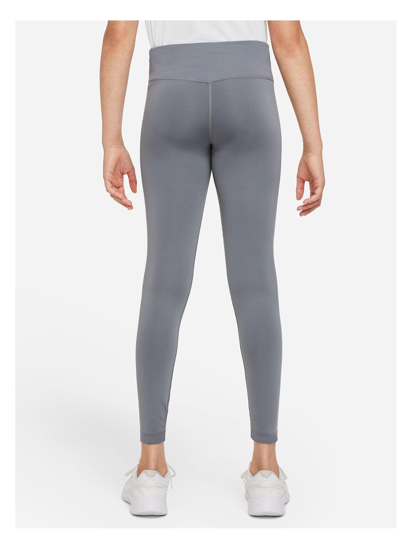 Nike Older Girls One Leggings - Dark Grey