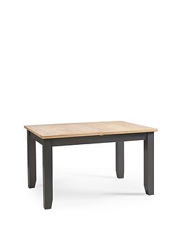 Product photograph of Julian Bowen Bordeaux 140-180 Cm Extending Dining Table - Dark Grey from very.co.uk