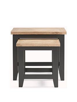 Product photograph of Julian Bowen Bordeaux Ready Assembled Nest Of Tables from very.co.uk
