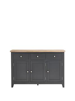 Product photograph of Julian Bowen Bordeaux Ready Assembled 3 Door 3 Drawer Sideboard from very.co.uk