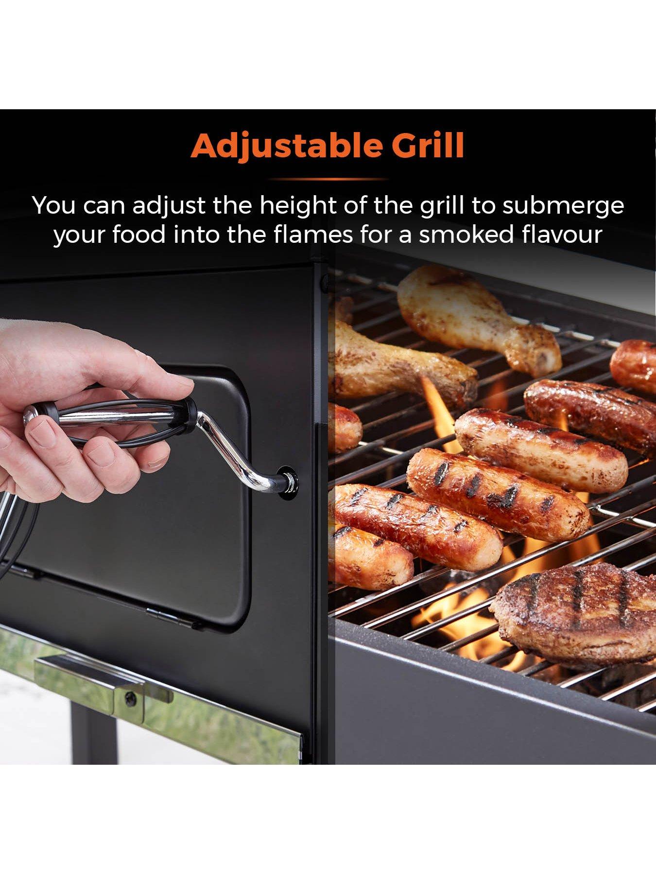 Image 3 of 6 of Tower Ignite Duo XL BBQ Grill with Adjustable Charcoal Grill and Temperature Gauge, Black, T978510