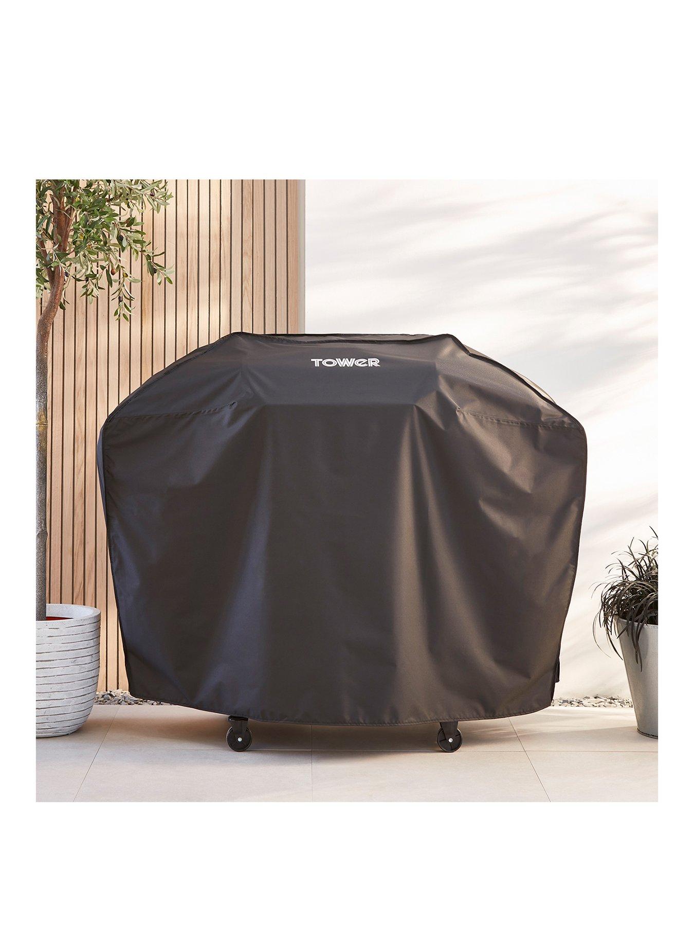 undefined Large BBQ Cover - Heavy-Duty Waterproof  &  Windproof Outdoor 3 Burner Gas Grill Cover, UV Resistant, Black