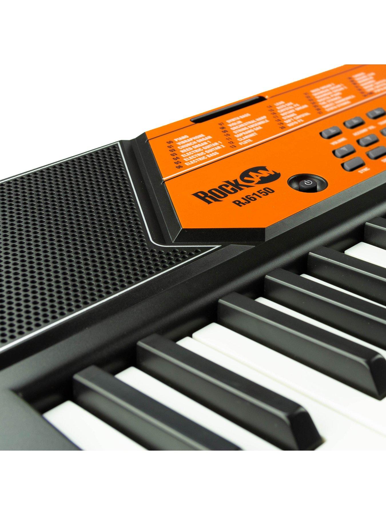 RockJam 61 Key Keyboard Piano with Pitch Bend, Power Supply, Sheet Music  Stand, Piano Note Stickers & Simply Piano Lessons