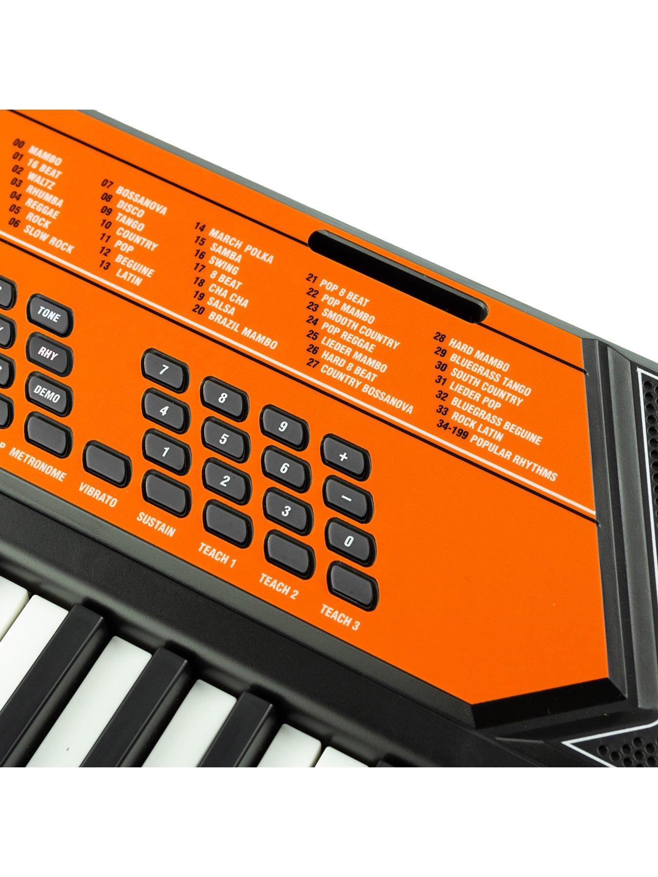 61 Keys Electronic Keyboard Piano w/Stand Stool Microphone Sticker