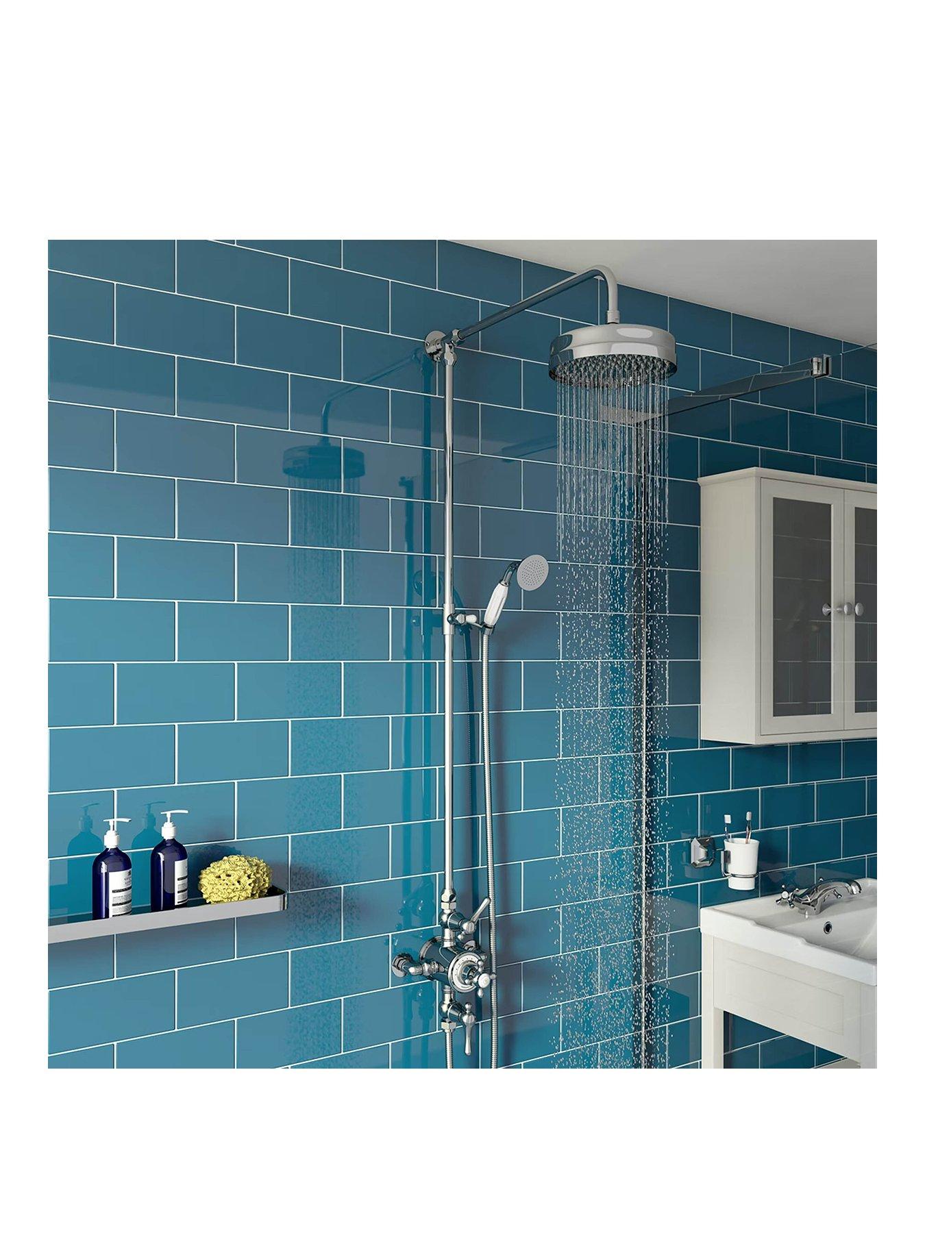 Product photograph of The Bath Co By Victoria Plum Camberley Traditional Rain Can Thermostatic Exposed Mixer Shower from very.co.uk