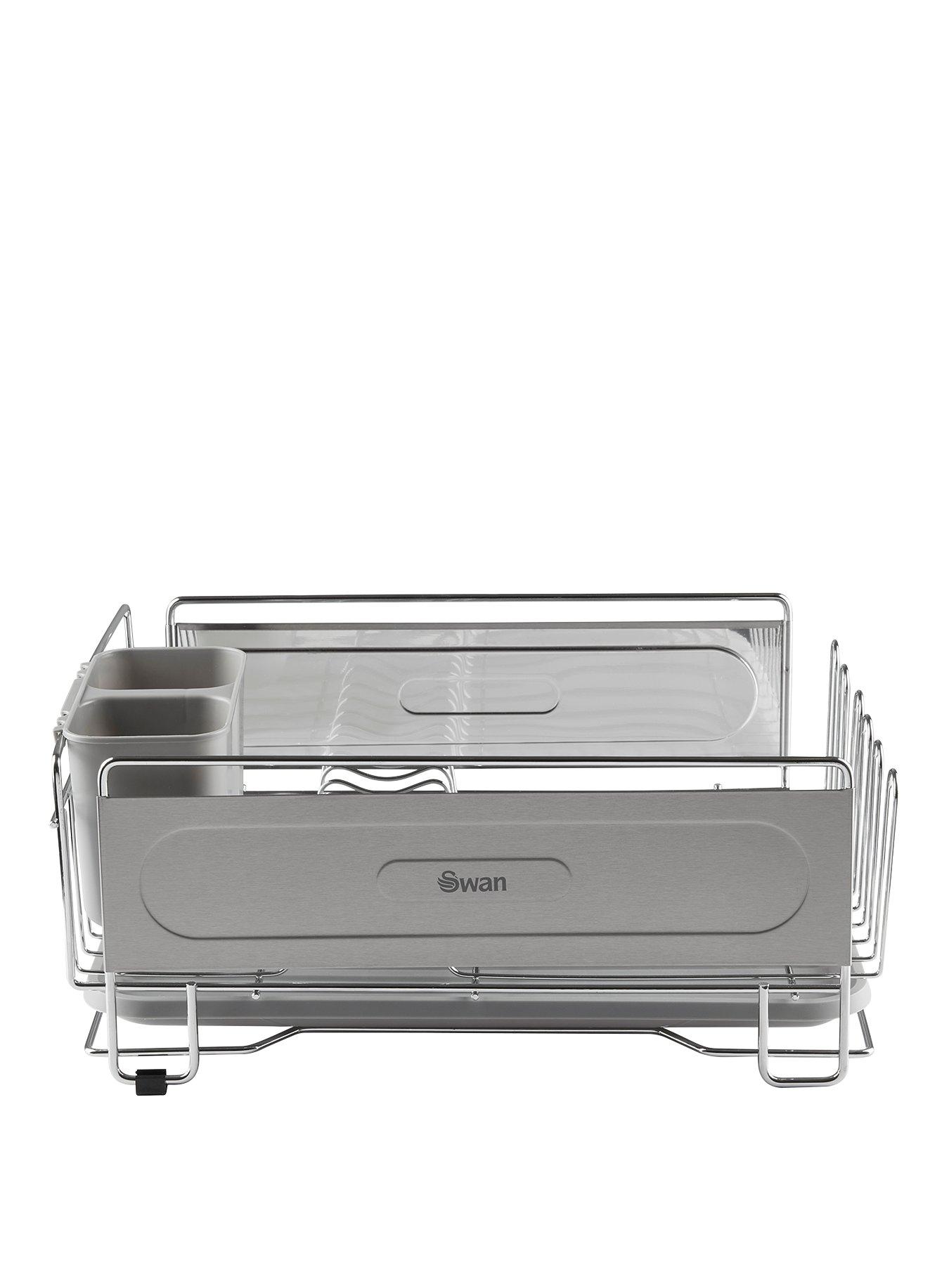 Product photograph of Swan Chrome Dish Rack from very.co.uk