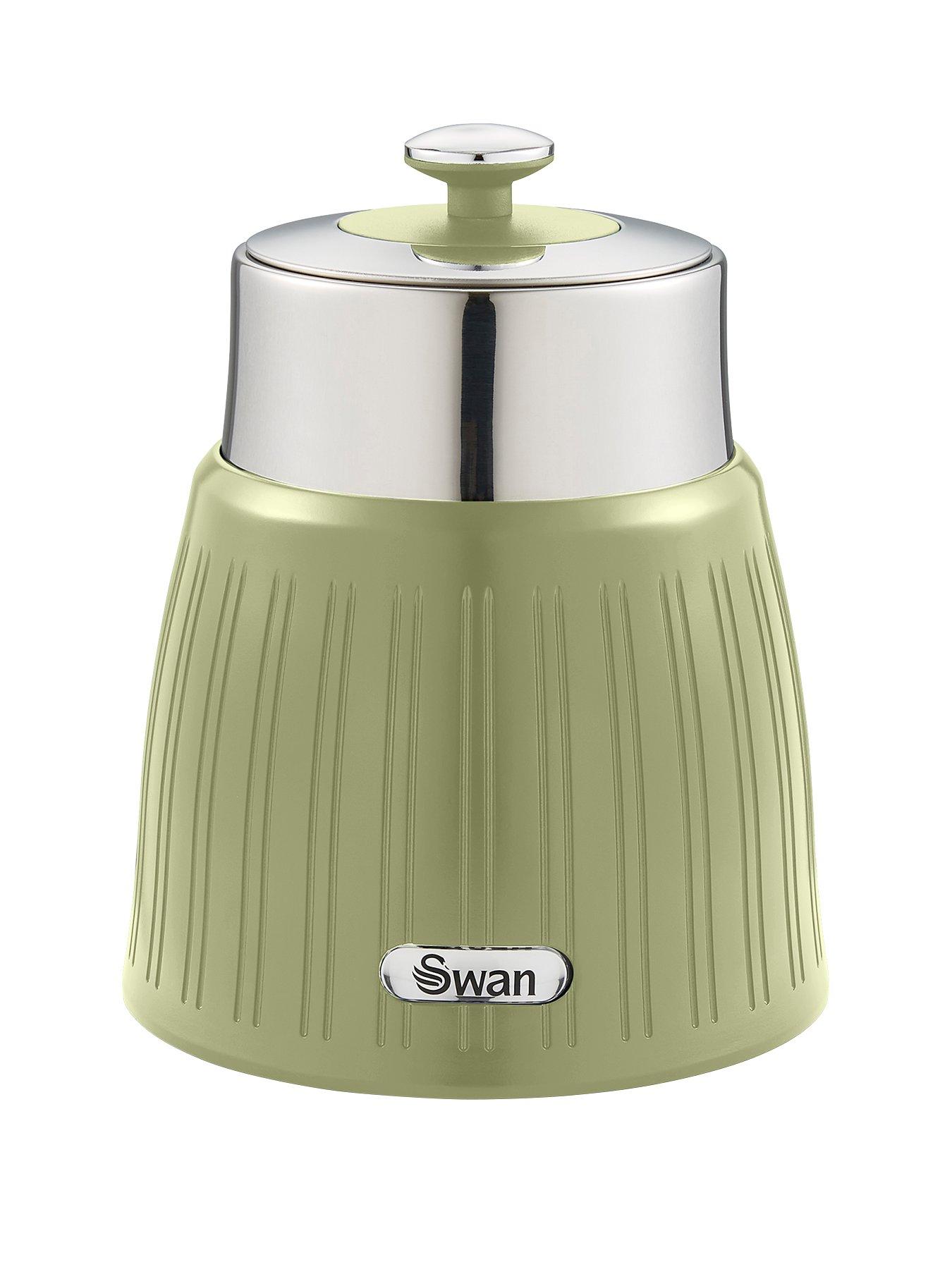 Product photograph of Swan Retro Set Of 3 Storage Canisters Ndash Green from very.co.uk