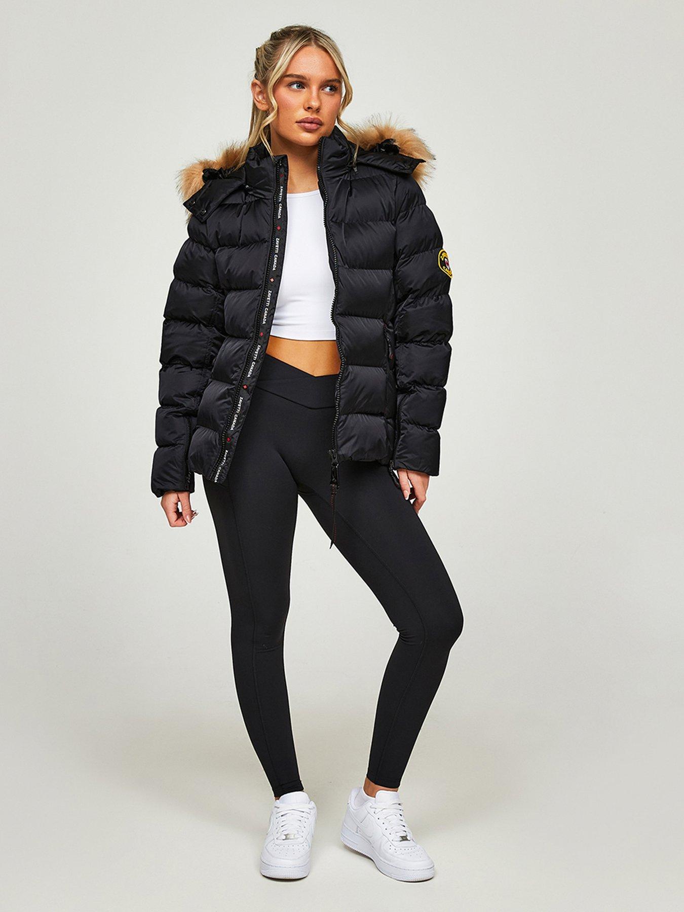 Image 3 of 6 of Zavetti Canada Virna Short Padded&nbsp;Jacket -&nbsp;Black