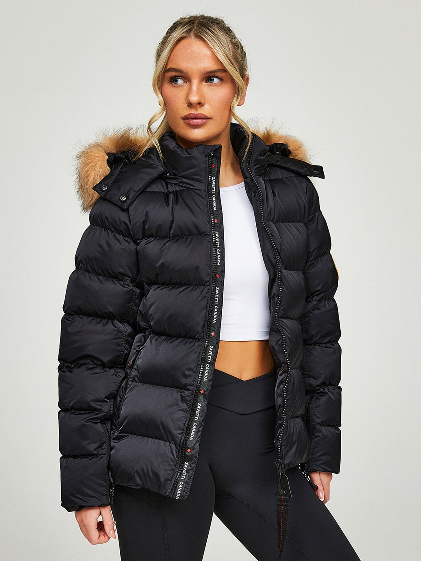 Image 4 of 6 of Zavetti Canada Virna Short Padded&nbsp;Jacket -&nbsp;Black