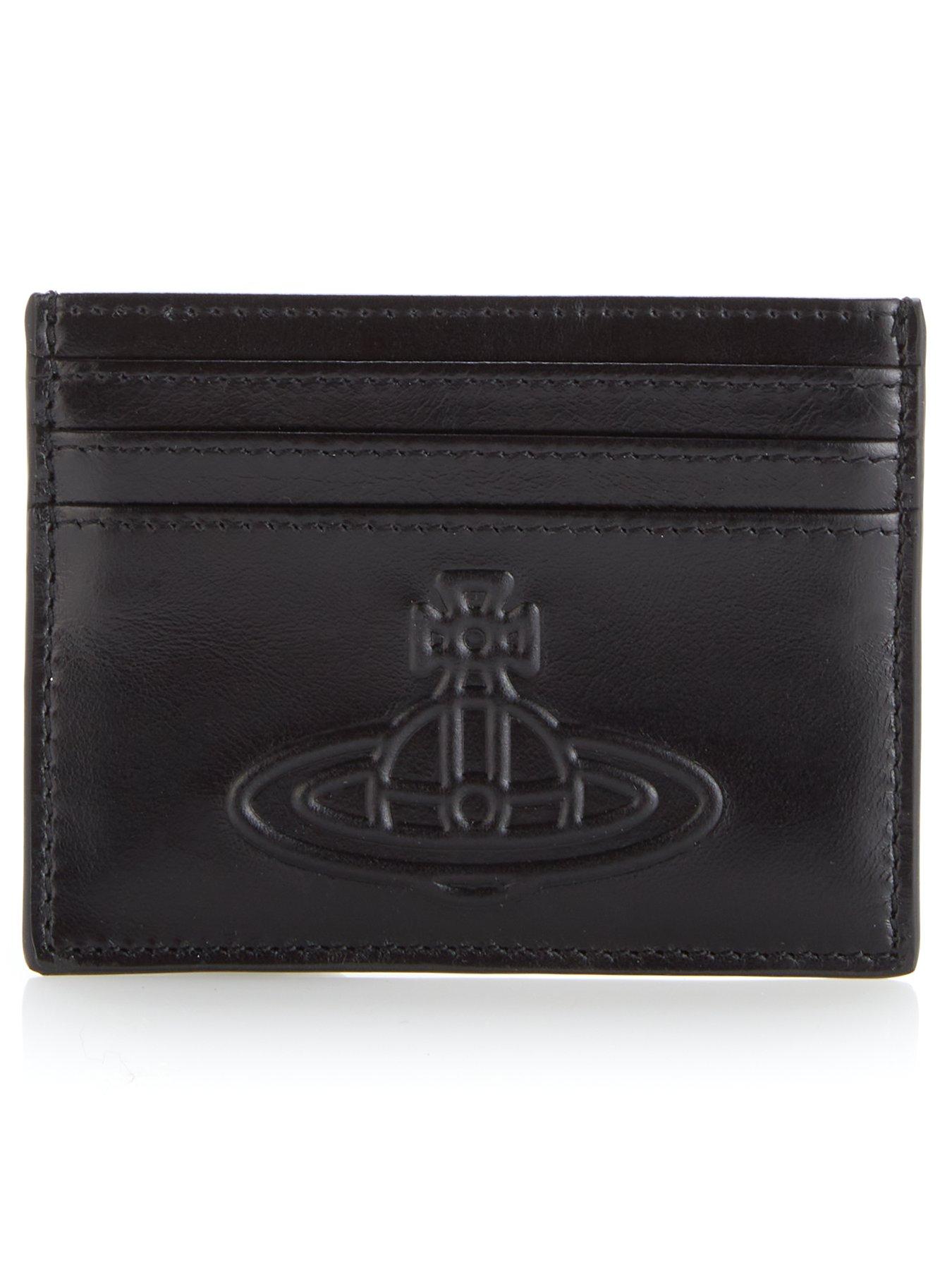Womens Mens Accessories Mens Wallets and cardholders Vivienne Westwood Black Logo Leather Wallet 