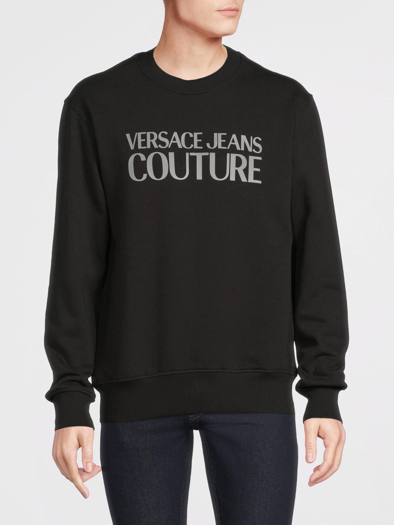 Versace Jeans Couture Classic Logo Sweatshirt - Black | very.co.uk