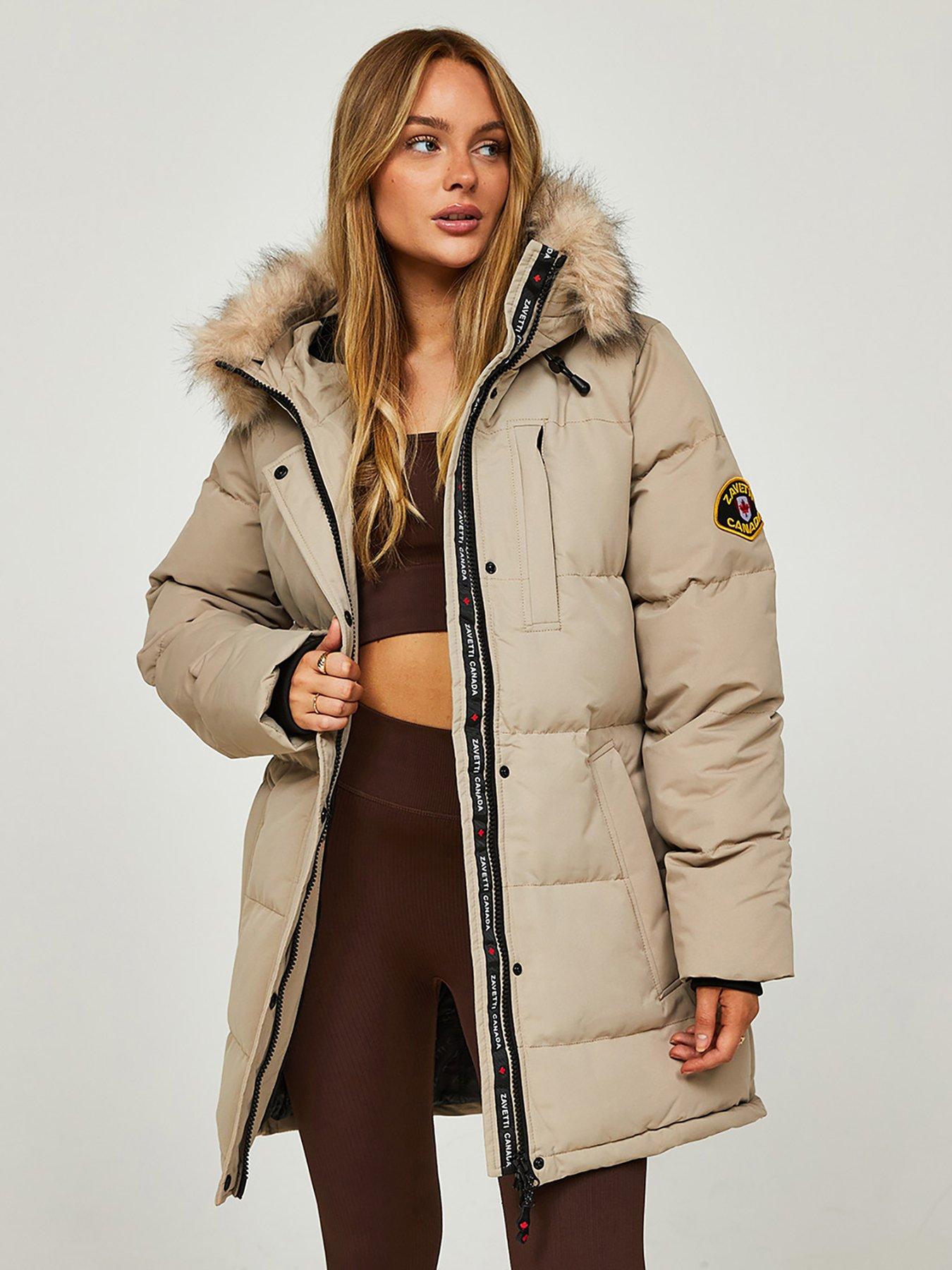 Zavetti Canada Goshawa Parka Jacket-Stone | Very.co.uk