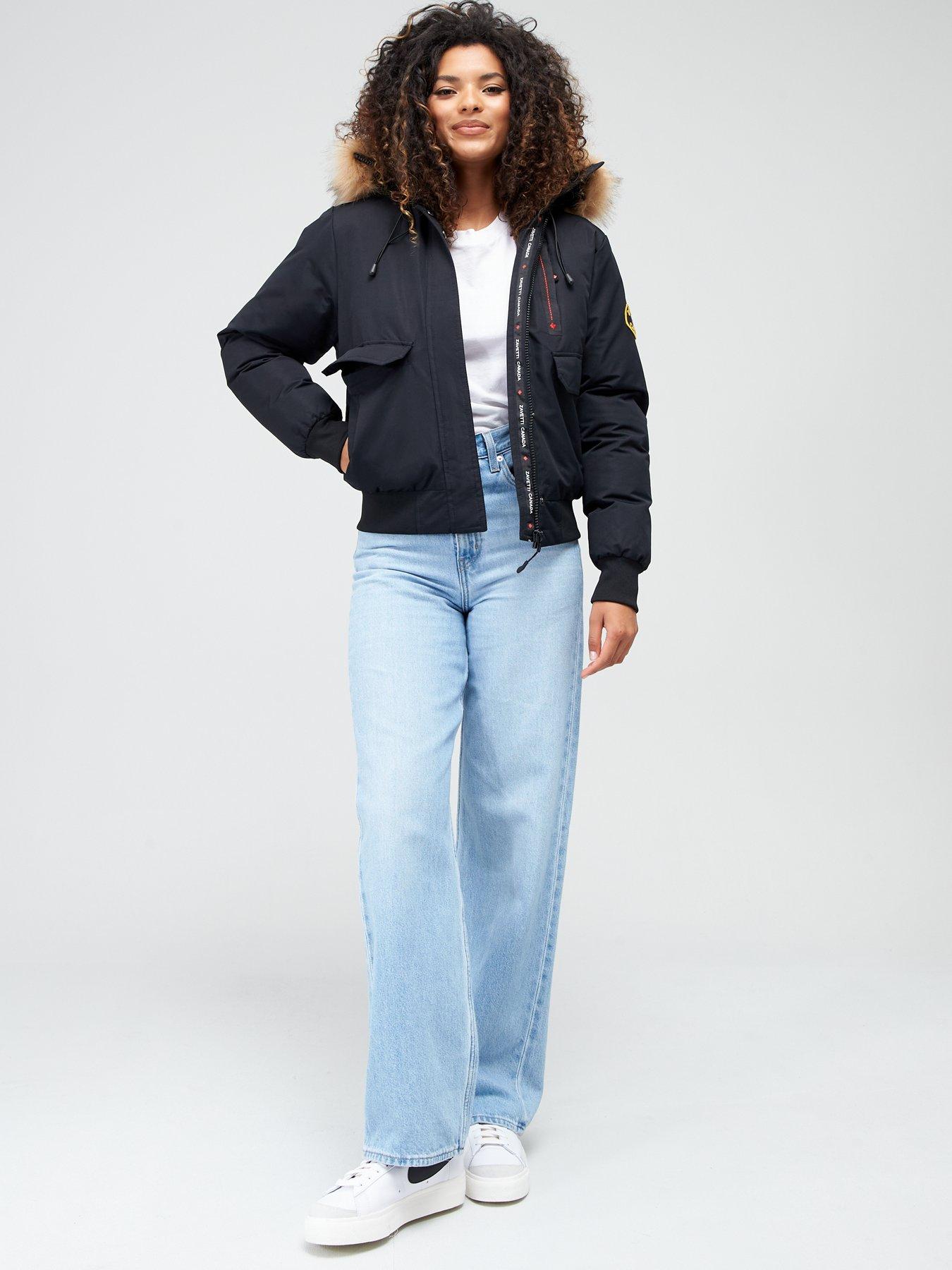 Zavetti Canada Gabellia Bomber Jacket Black Very.co.uk