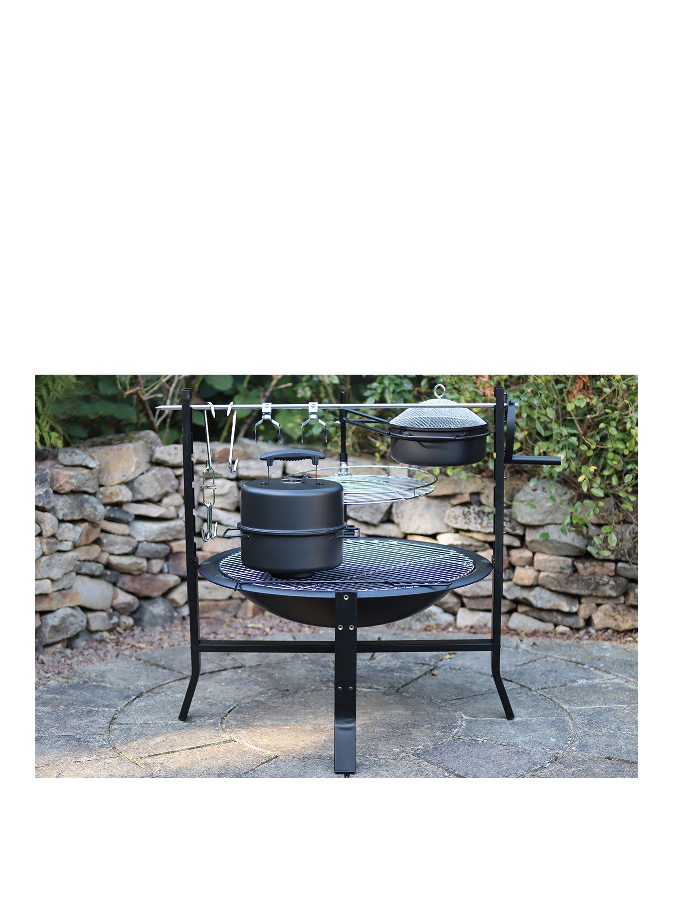 Product photograph of Gardeco Buffalo Large Fire Pit Rotisserie Bundle from very.co.uk