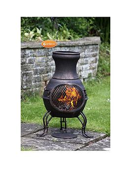 Product photograph of Gardeco Billie Small Cast Iron Chimenea from very.co.uk