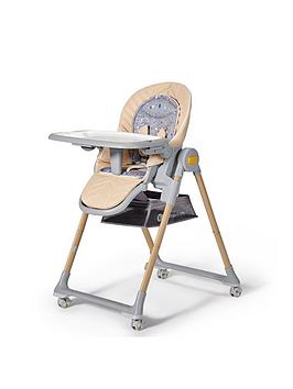 Product photograph of Kinderkraft Lastree Highchair - Wooden from very.co.uk