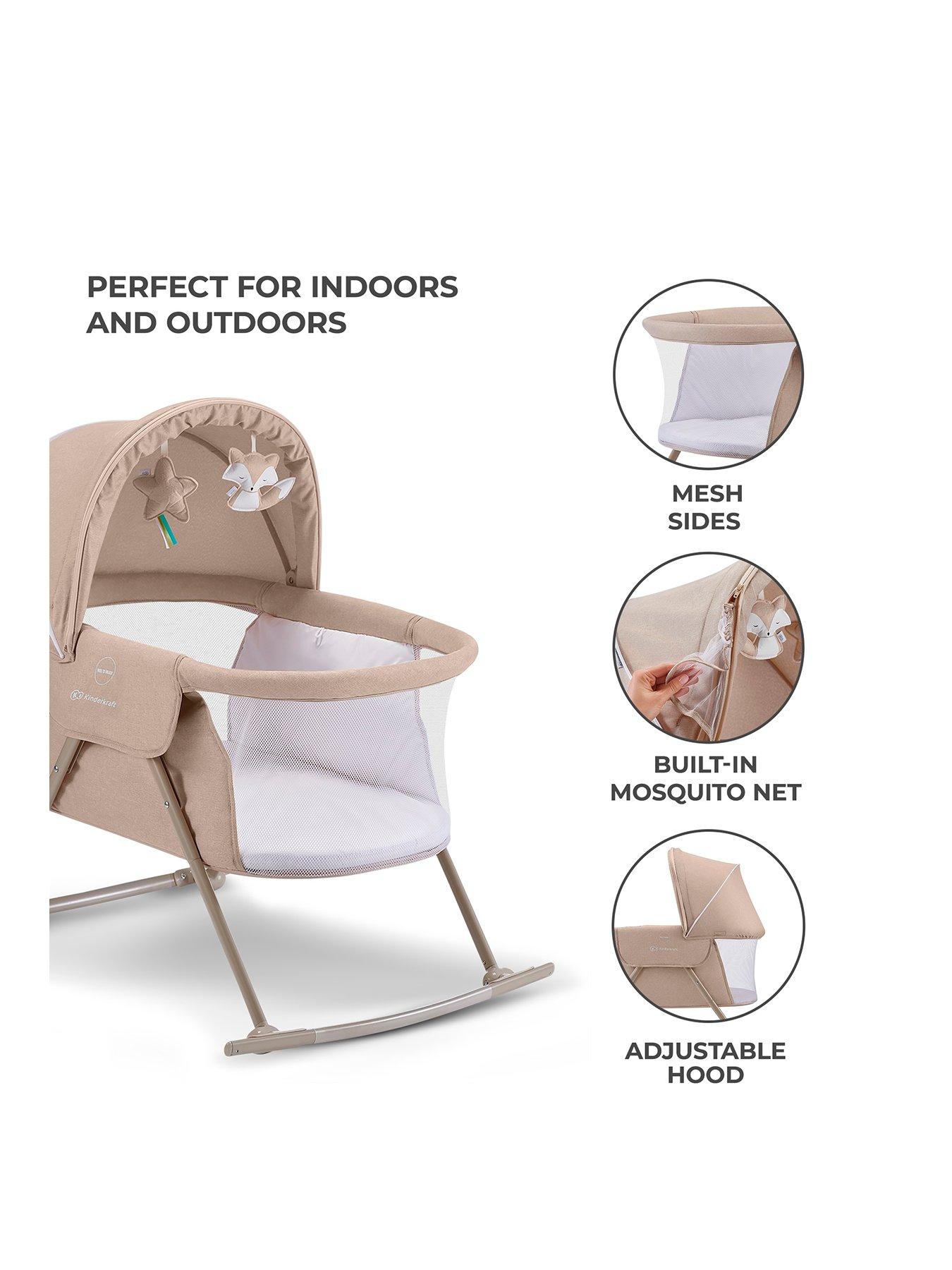 LOVI 3 in 1 Baby Cot Cradle Beige