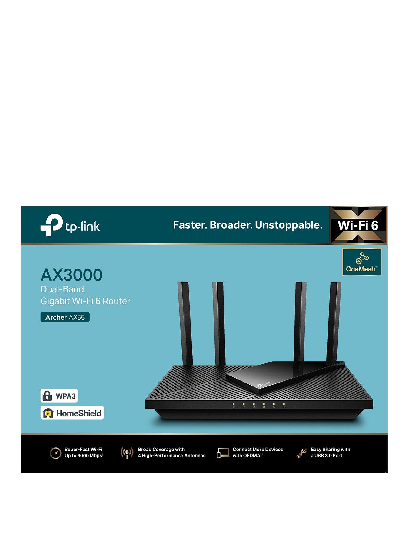 TP Link Archer AX55 AX3000 Wi-Fi Dual Band Gigabit Router (for