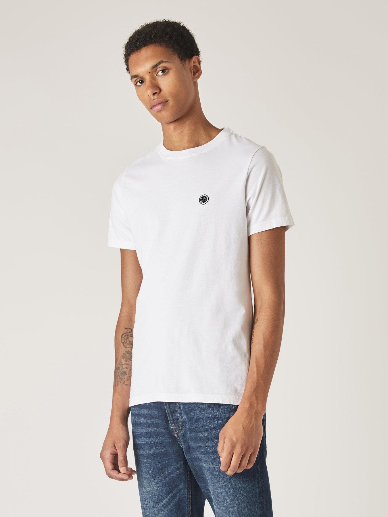 Pretty Green Mitchell T-shirt, White, Size S, Men