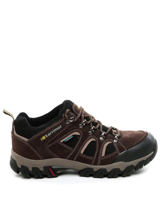 front image of karrimor-bodmin-low-4-weathertite-walking-boots-dark-brown
