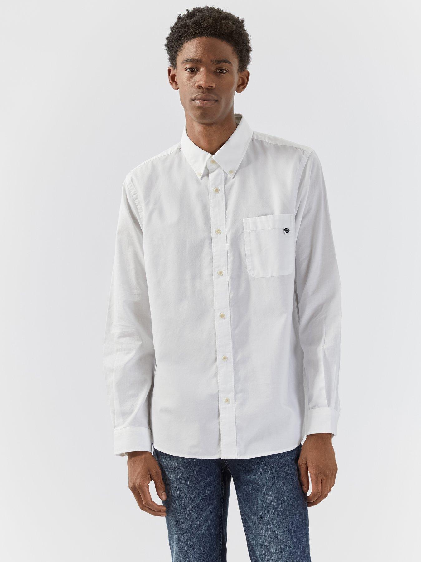 Pretty Green Icon Small Logo Oxford Shirt | very.co.uk