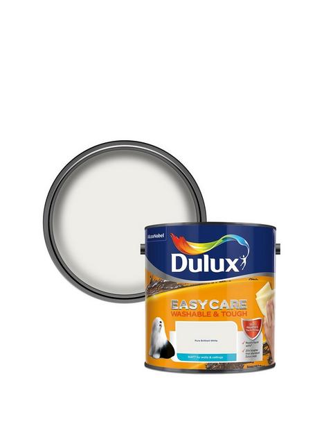 dulux-easycare-washable-and-tough-matt-emulsion-paint-ndash-pure-brilliant-white-ndash-25-litre-tin
