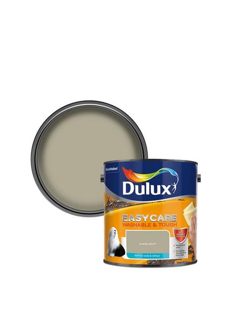 dulux-easycare-washable-and-tough-matt-emulsion-paint-ndash-overtly-olive-ndash-25-litre-tin
