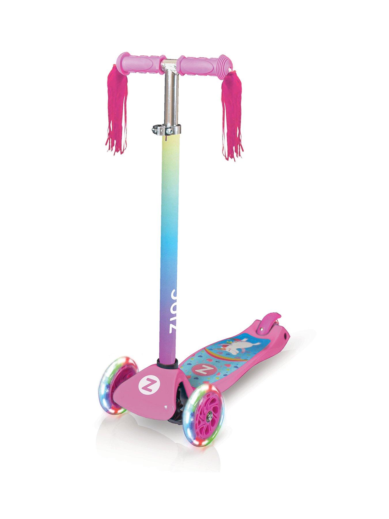 Image 1 of 7 of Zinc Three Wheeled Light Up Scooter (Unicorn)