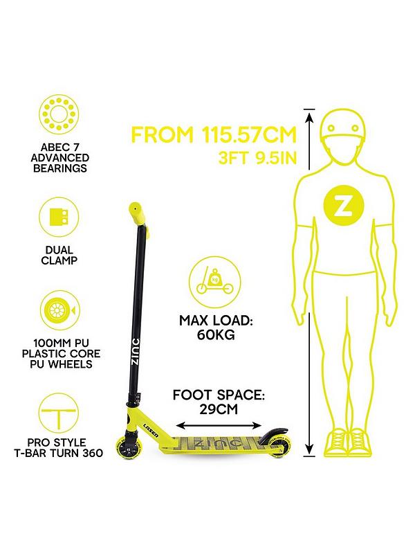 Image 3 of 7 of Zinc Laser Stunt Scooter (Neon Yellow)