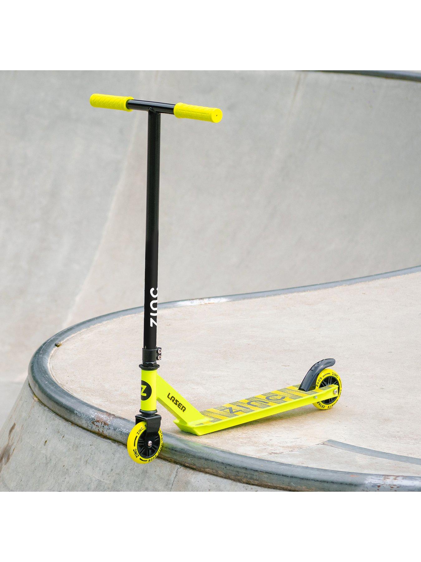 Zinc Laser Stunt Scooter (Neon Yellow) Very.co.uk