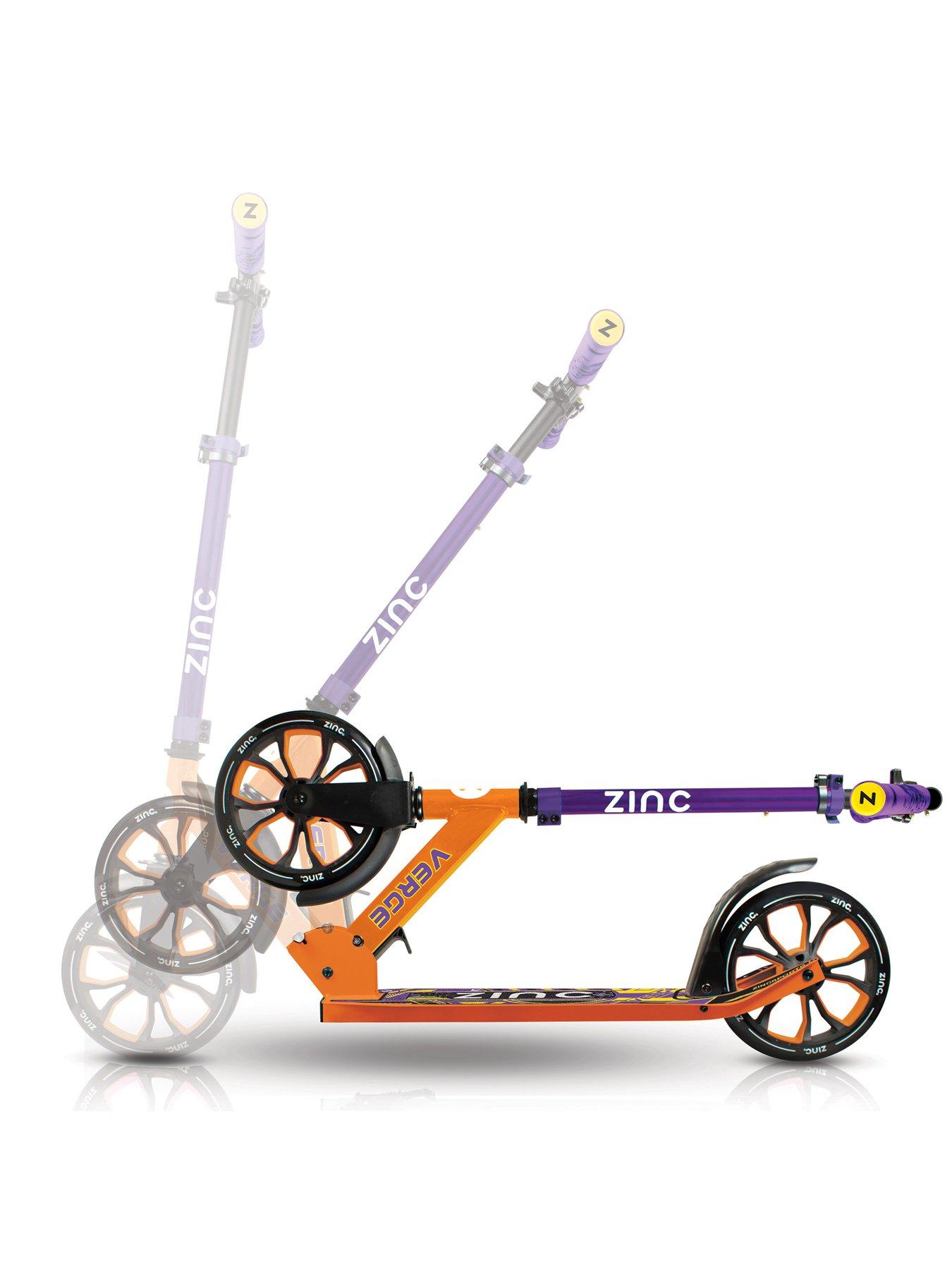 Image 3 of 5 of Zinc Big Wheeled Folding Verge Scooter (Orange &amp; Purple)